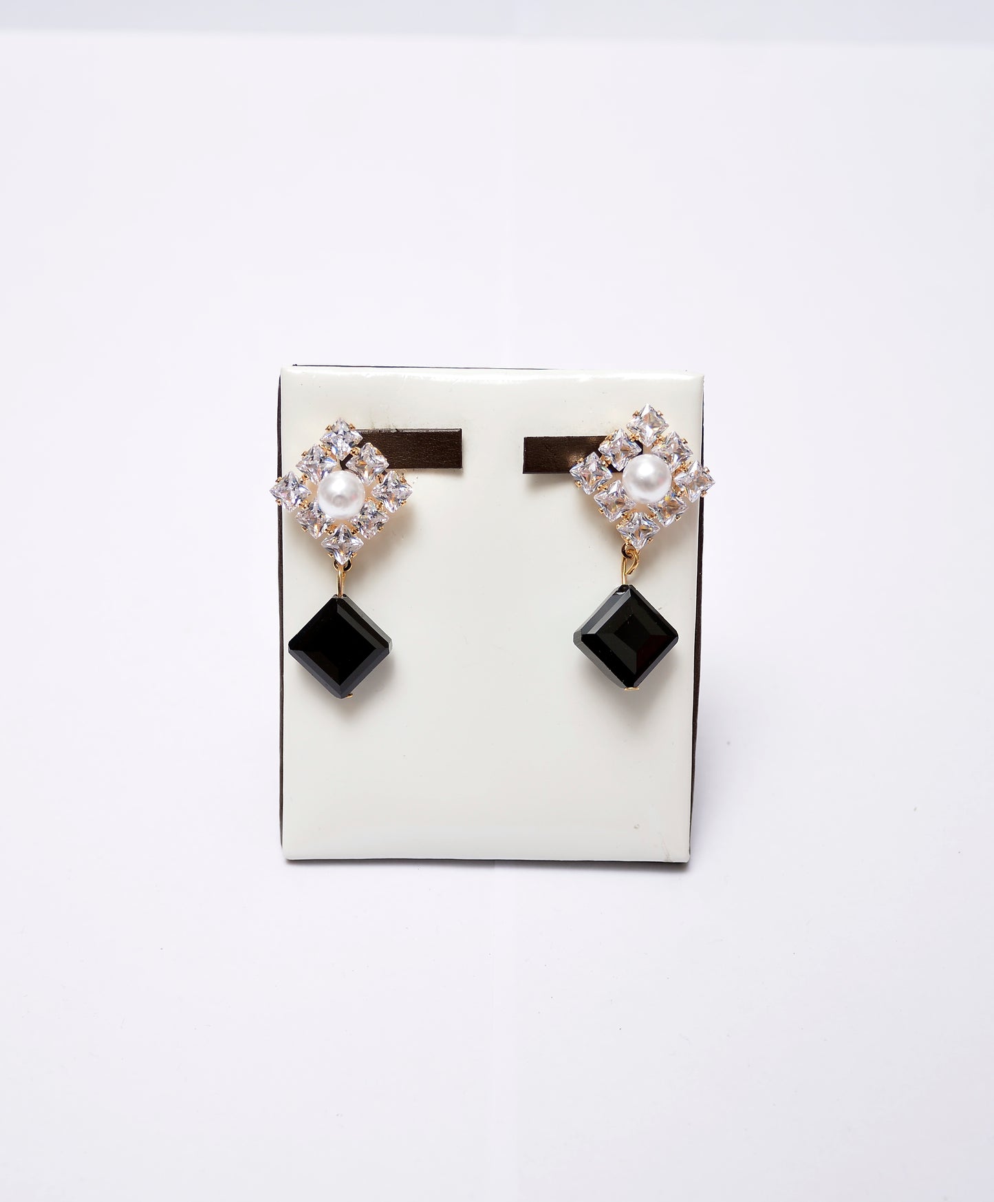 Noir Pearl Drop Earrings