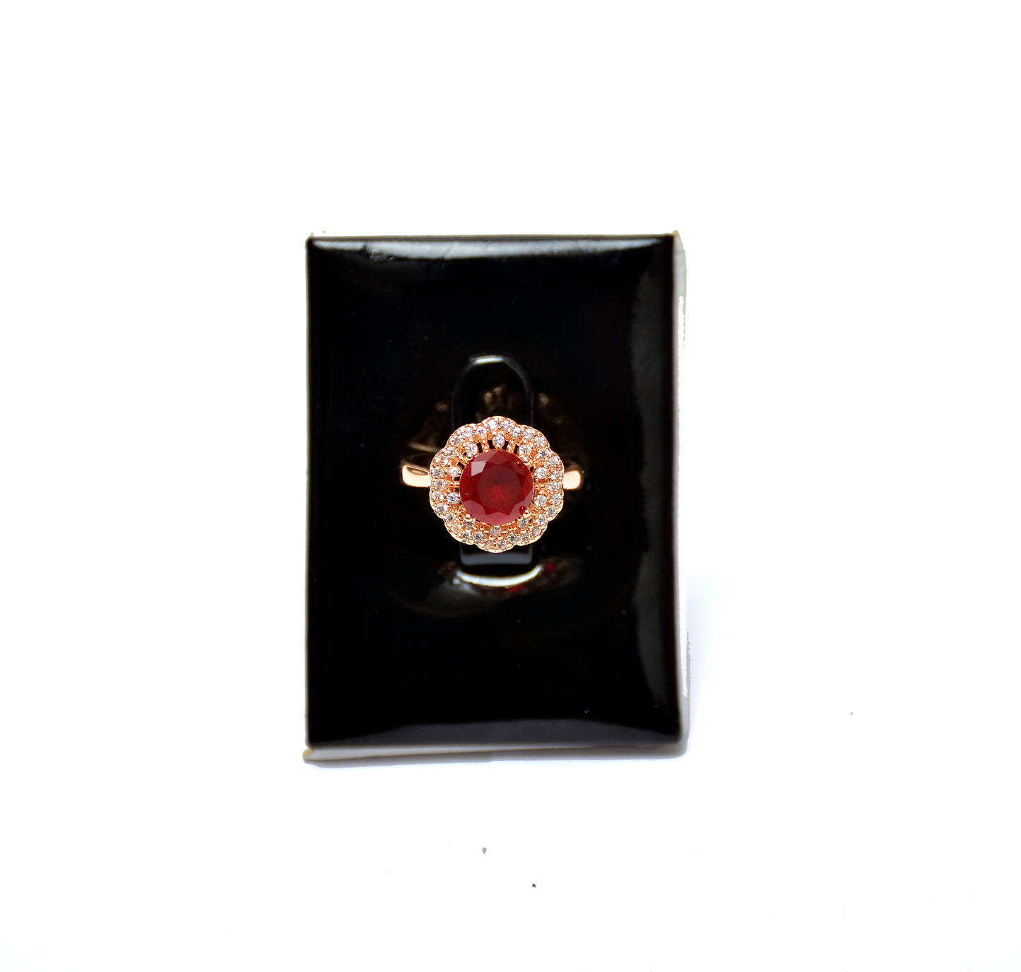 Crimson Blossom Ring